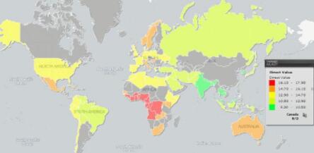 全球阴茎尺寸数据分布图1