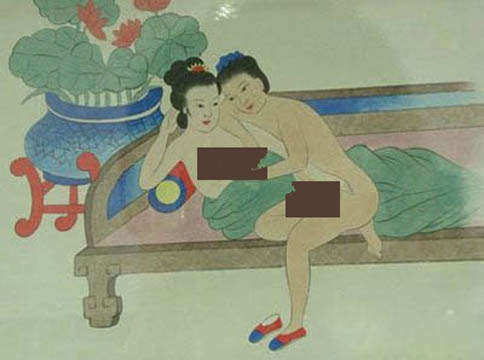 古代男女春宫图：在床榻上享受性乐趣